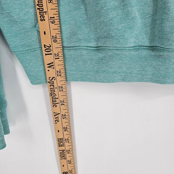 PINK Victoria’s Secret Aqua Dog Embroidered Half Zip Pullover Sweatshirt Size XS - Picture 7 of 7